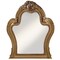 Saltoro Sherpi 46 Inch Wall Mirror, Wooden Carvings and Scrolled Frame, Gold